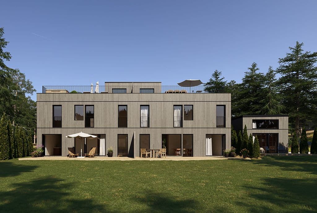 Glömstahöjden – parhus exteriör